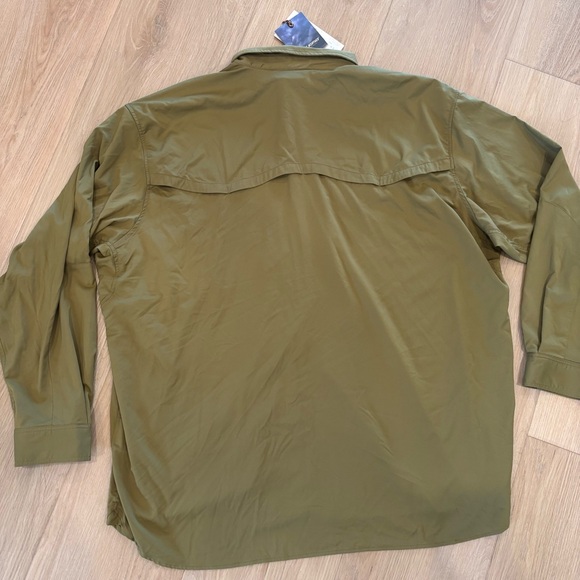 Men's 3XL King Ranch Olive Green Snap Front Western Shirt Long Sleeve Brand New - Picture 3 of 10